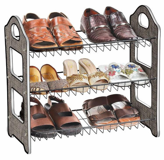 Shoe Chic Footwear organizer with 3/4 Tier Shelves Laminated Bored Elegance shoe Rack