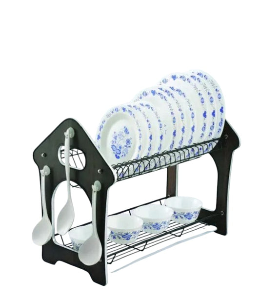 2Tier Dish Drying Rack Dish Organizer With Draining Tray for Bowl Cup plate Tray &Sink accessories