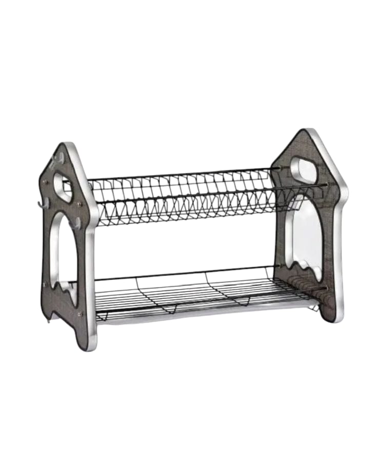 2Tier Dish Drying Rack Dish Organizer With Draining Tray for Bowl Cup plate Tray &Sink accessories